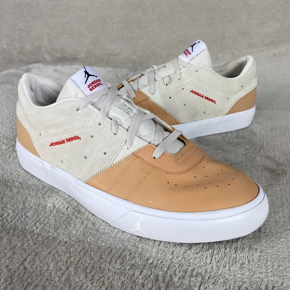 Nike Jordan Series ES Shoes Mens Size 13 Tan White Casual Sneakers NEW